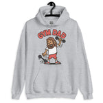 Gym Brown Hair Tan Skin Tone No-Glasses Long Beard Dad Hoodie