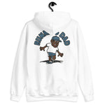 Running Black Hair Dark Skin Tone No-Glasses Stubble Dad Hoodie