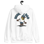 Running Blond Hair Dark Skin Tone No-Glasses Beard Dad Hoodie