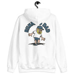 Running Blond Hair Light Skin Tone Glasses Beard Dad Hoodie