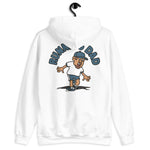 Running Brown Hair Tan Skin Tone No-Glasses Moustache & Chin Beard Dad Hoodie