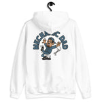 Mechanic Black Hair Tan Skin Tone No-Glasses Moustache & Chin Beard Dad Hoodie