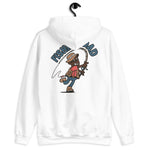 Fishing Black Hair Dark Skin Tone Glasses Stubble Dad Hoodie