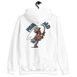 Fishing Black Hair Dark Skin Tone No-Glasses Beard Dad Hoodie