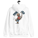 Fishing Black Hair Light Skin Tone Glasses Beard Dad Hoodie