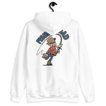 Fishing Black Hair Light Skin Tone Glasses Stubble Dad Hoodie