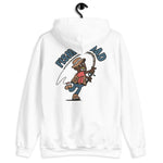 Fishing Blond Hair Dark Skin Tone No-Glasses Moustache Dad Hoodie