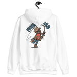 Fishing Brown Hair Dark Skin Tone Glasses Beard Dad Hoodie