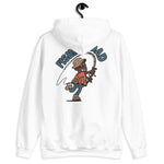 Fishing Brown Hair Dark Skin Tone Glasses Stubble Dad Hoodie