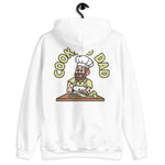 Cooking Brown Hair Light Skin Tone No-Glasses Beard Dad Hoodie