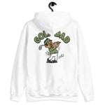 Golf Black Hair Tan Skin Tone Glasses Moustache Dad Hoodie