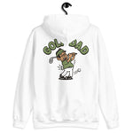 Golf Black Hair Tan Skin Tone Glasses Stubble Dad Hoodie