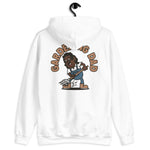 Gardening Black Hair Dark Skin Tone Glasses Long Moustache Dad Hoodie