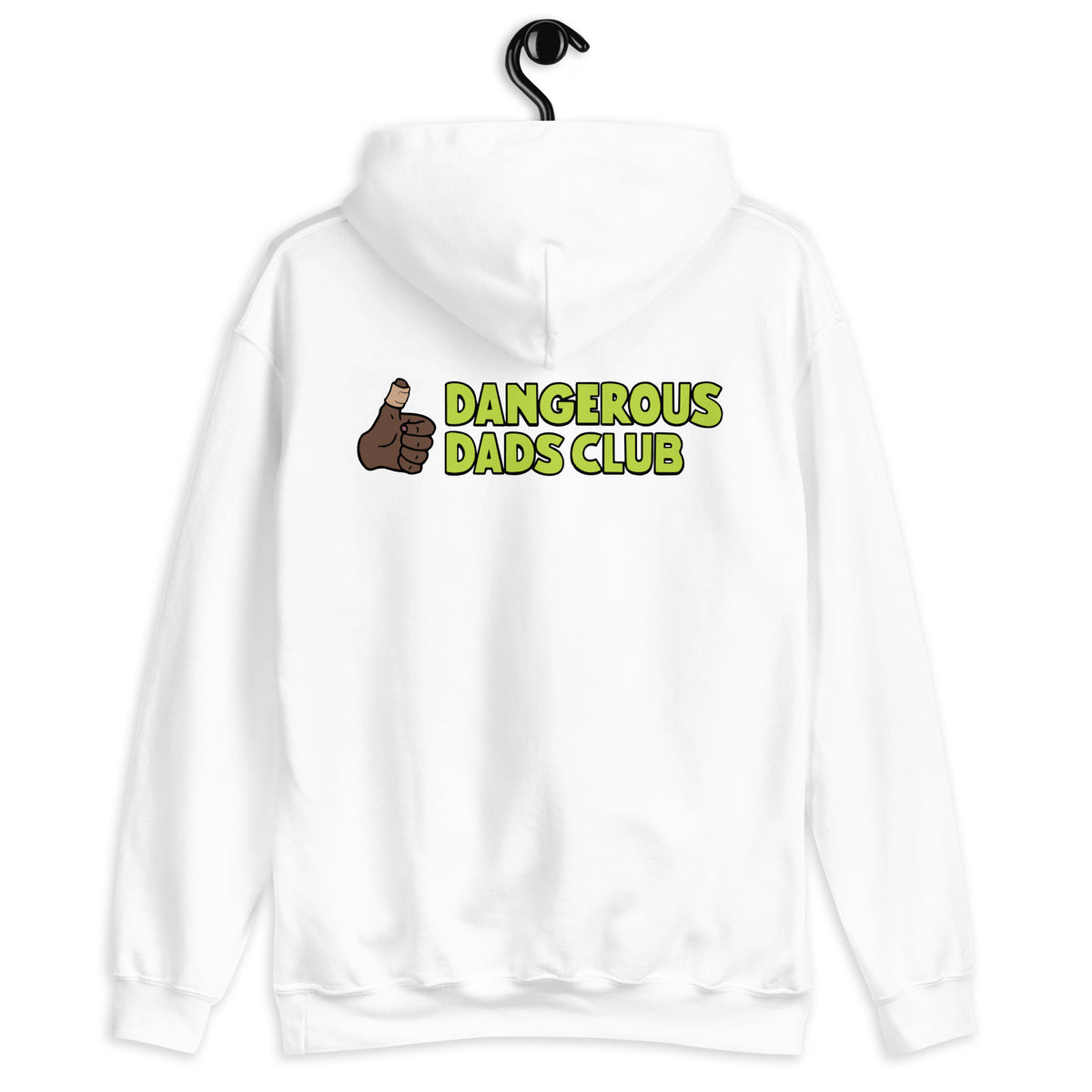 Dangerous Dads Club Hoodie - L.green logo with dark thumb