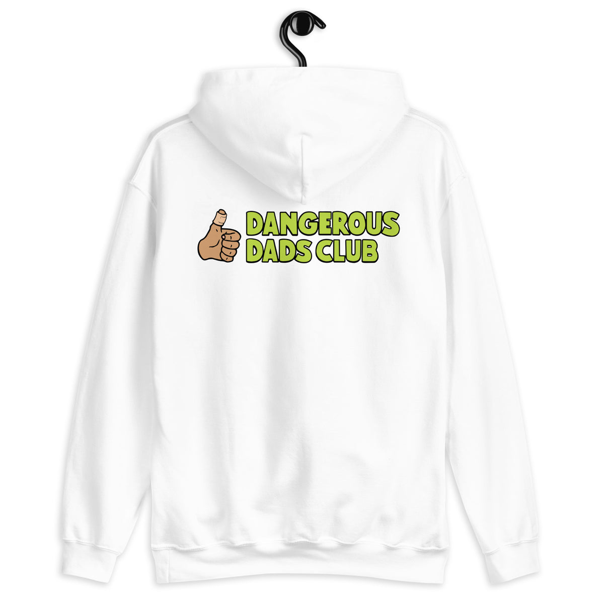 Dangerous Dads Club Hoodie - L.green logo with tan thumb
