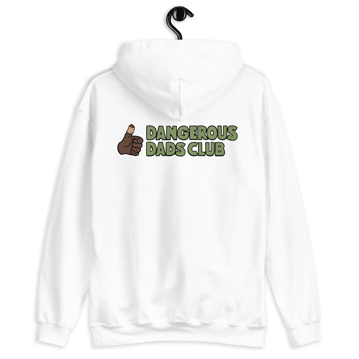 Dangerous Dads Club Hoodie - Green logo with dark thumb