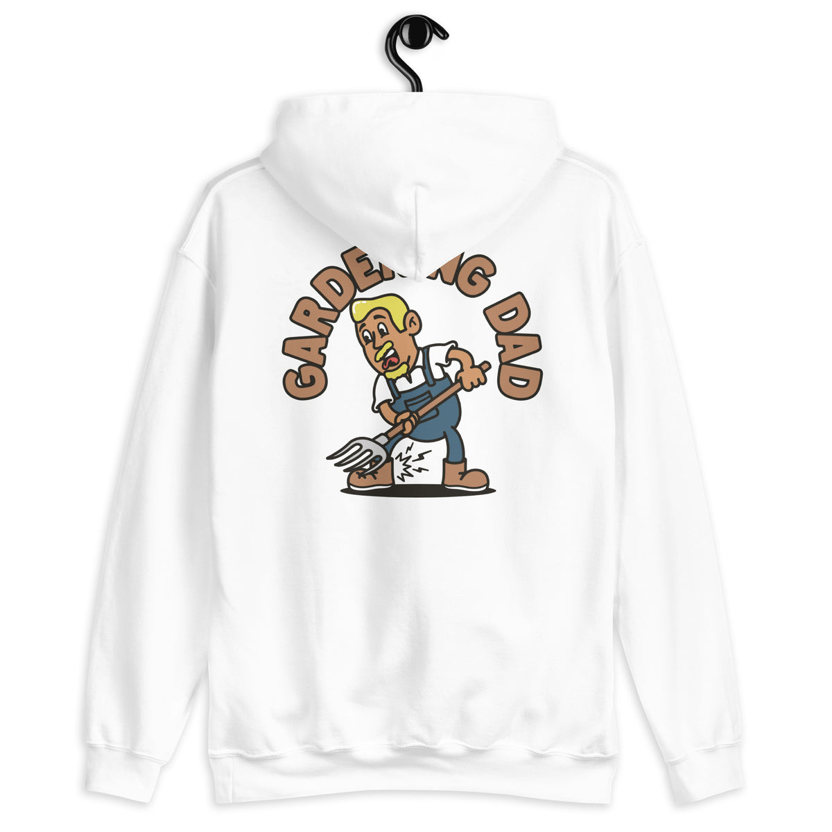 Gardening Blond Hair Tan Skin Tone No-Glasses Medium Moustache & Chin Beard Dad Hoodie