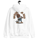 Gardening Brown Hair Dark Skin Tone No-Glasses Long Beard Dad Hoodie