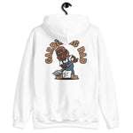 Gardening Brown Hair Dark Skin Tone No-Glasses Long Stubble Dad Hoodie