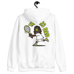 Tennis Black Hair Dark Skin Tone No-Glasses Long Moustache Dad Hoodie