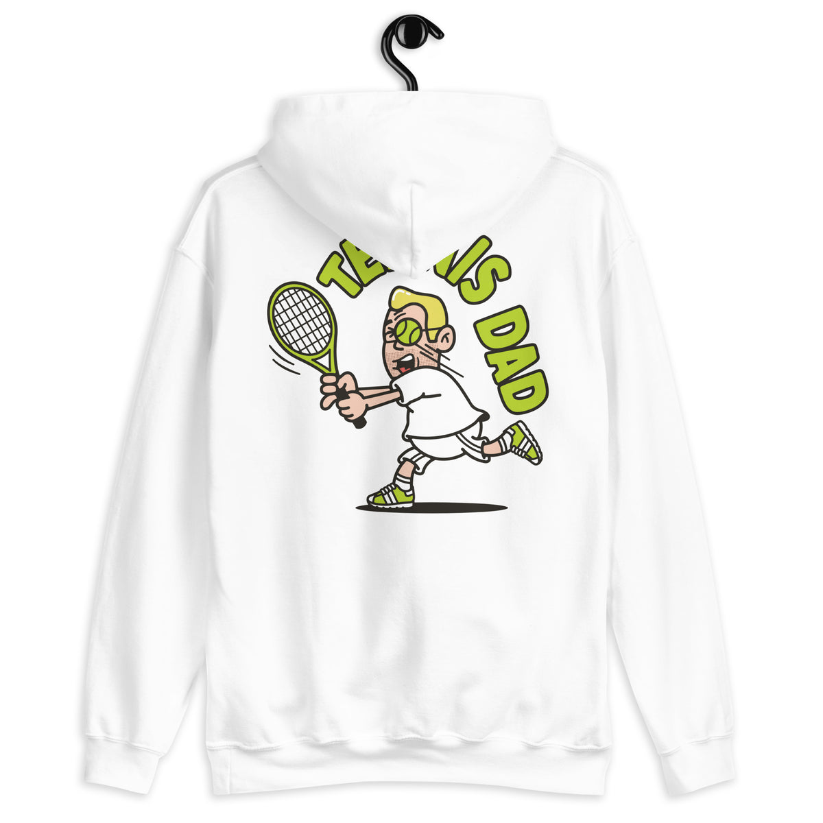 Tennis Blond Hair Light Skin Tone Glasses Medium Stubble Dad Hoodie