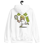 Tennis Blond Hair Light Skin Tone No-Glasses Long Stubble Dad Hoodie