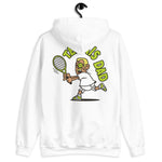 Tennis Blond Hair Tan Skin Tone Glasses Short Moustache Dad Hoodie