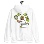 Tennis Blond Hair Tan Skin Tone Glasses Short Stubble Dad Hoodie