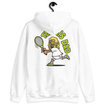 Tennis Blond Hair Tan Skin Tone No-Glasses Long Beard Dad Hoodie