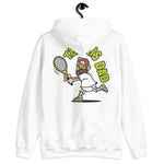 Tennis Brown Hair Light Skin Tone No-Glasses Medium Beard Dad Hoodie