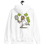 Tennis Brown Hair Light Skin Tone No-Glasses Medium Moustache Dad Hoodie