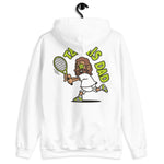 Tennis Brown Hair Tan Skin Tone Glasses Long Beard Dad Hoodie