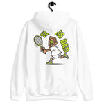 Tennis Brown Hair Tan Skin Tone No-Glasses Medium Moustache Dad Hoodie