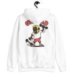 Gym Blond Hair Dark Skin Tone Glasses Short Beard Dad Hoodie