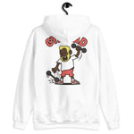 Gym Blond Hair Dark Skin Tone No-Glasses Medium Beard Dad Hoodie