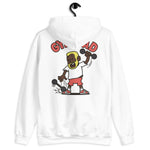 Gym Blond Hair Dark Skin Tone No-Glasses Short Beard Dad Hoodie