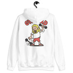 Gym Blond Hair Light Skin Tone No-Glasses Long Beard Dad Hoodie