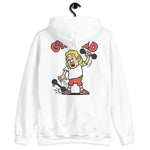 Gym Blond Hair Light Skin Tone No-Glasses Long Moustache Dad Hoodie