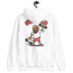 Gym Brown Hair Tan Skin Tone Glasses Bald Beard Dad Hoodie