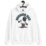 Running Black Hair Dark Skin Tone No-Glasses Beard Dad Hoodie