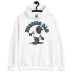 Running Black Hair Dark Skin Tone No-Glasses Stubble Dad Hoodie