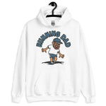 Running Brown Hair Tan Skin Tone Glasses Beard Dad Hoodie