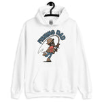 Fishing Black Hair Dark Skin Tone Glasses Beard Dad Hoodie