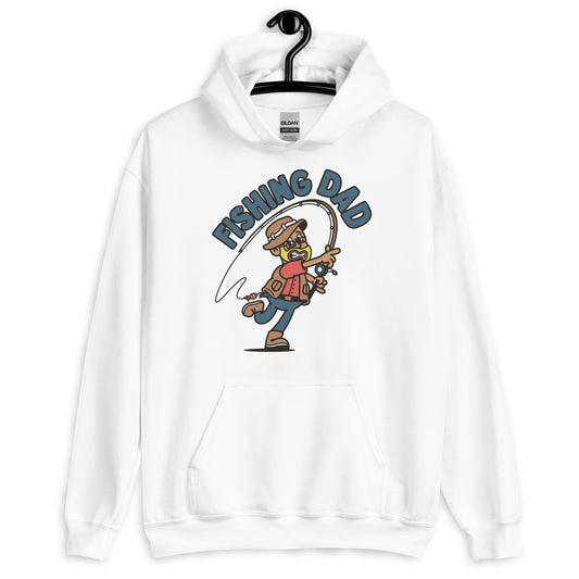 Fishing Blond Hair Tan Skin Tone Glasses Beard Dad Hoodie