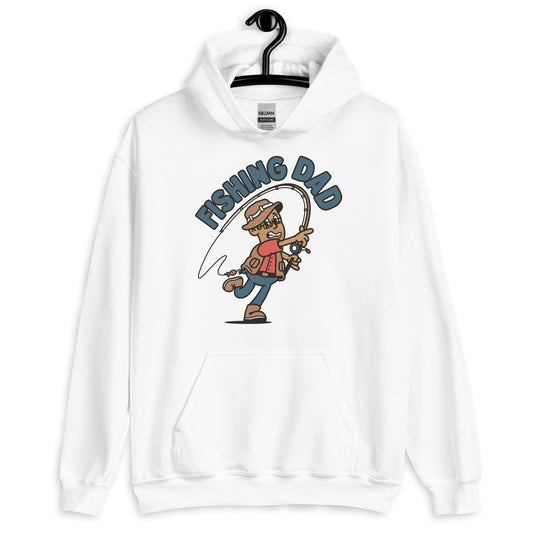 Fishing Blond Hair Tan Skin Tone Glasses Stubble Dad Hoodie