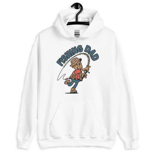 Fishing Blond Hair Tan Skin Tone No-Glasses Stubble Dad Hoodie