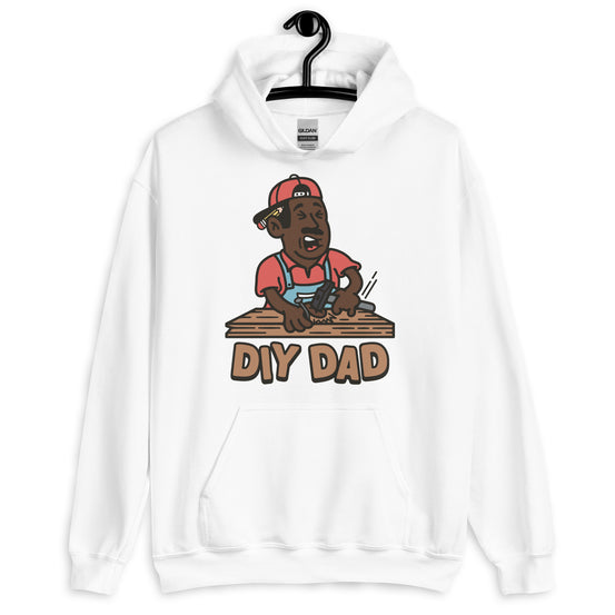 DIY Black Hair Dark Skin Tone No-Glasses Moustache Dad Hoodie