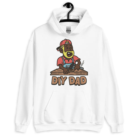 DIY Blond Hair Dark Skin Tone No-Glasses Beard Dad Hoodie