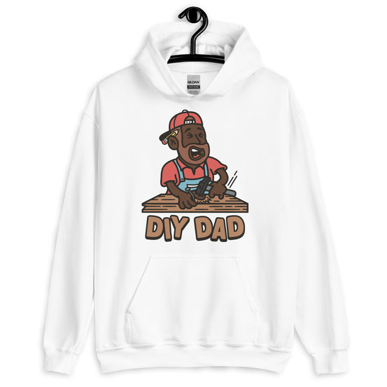 DIY Brown Hair Dark Skin Tone No-Glasses Beard Dad Hoodie