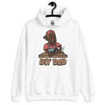 DIY Brown Hair Dark Skin Tone No-Glasses Moustache Dad Hoodie